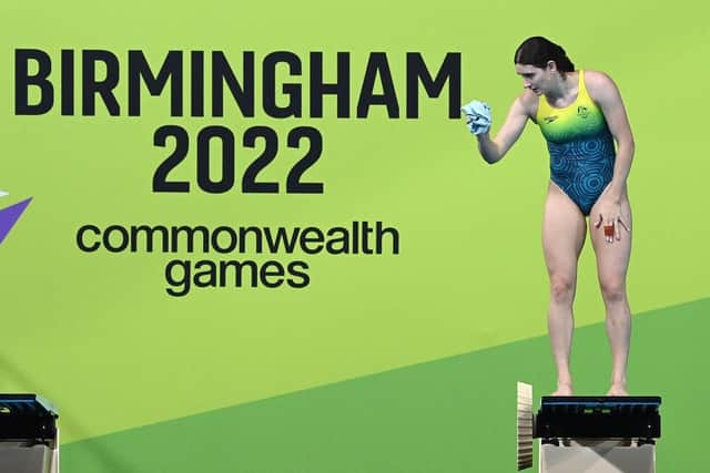 Maddison Keeney of Australia trains at the Sandwell Aquatic Centre ahead of the start of the Birmingham 2022 Commonwealth Games.