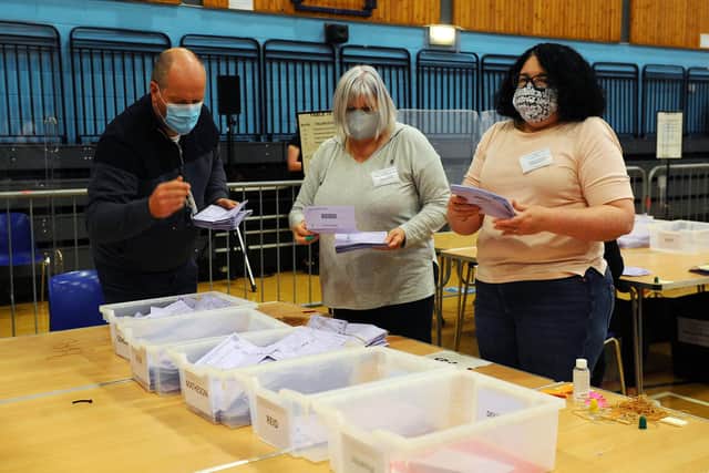 Counting takes place in the Central Scotland list region. Picture: Michael Gillen