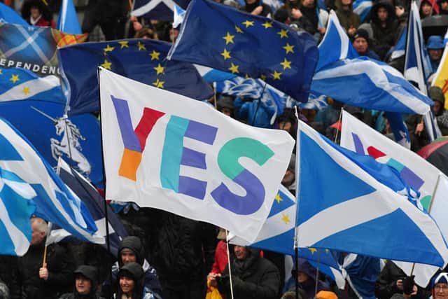 An independence referendum march. Picture: John Devlin