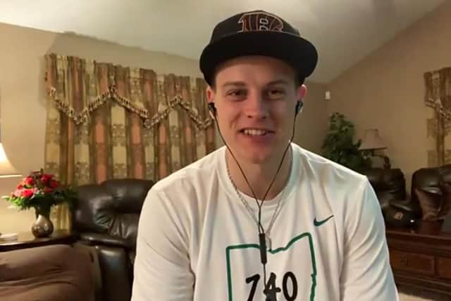 New Cincinnati Bengals quarterback Joe Burrow speaks via teleconference after being selected during the first round of the 2020 NFL Draft.