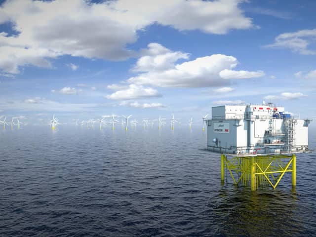 The giant Dogger Bank offshore wind farm facility is being built in three phases.