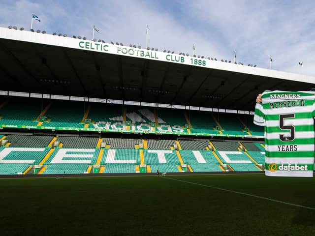 Celtic captain Callum McGregor says he will play for the club as long as he is wanted after agreeing a new five-year deal. (Photo by Ross MacDonald/SNS Group).