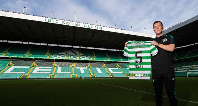Celtic captain Callum McGregor says he will play for the club as long as he is wanted after agreeing a new five-year deal. (Photo by Ross MacDonald/SNS Group).