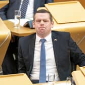 Scottish Conservative leader Douglas Ross during First Minister's Questions. Picture: Jane Barlow/PA Wire