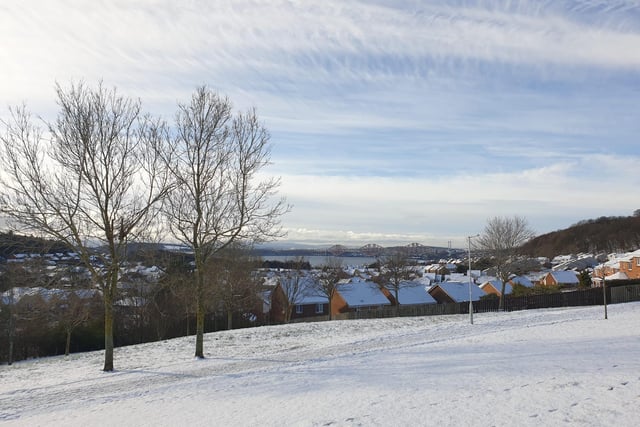 Dalgety Bay in the snow - with  heavy snow set to cause disruption on Thursday and Friday