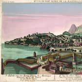An 18th Century sketch of Martinique, where around 150 Jacobite prisoners were freed after their ship, which was on its way to Antigua, was intercepted by French privateers. PIC: Creative Commons.