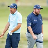 Padraig Harrington and Shane Lowry during this year's Open at Royal St George’s. Picture: Oisin Keniry/Getty Images.