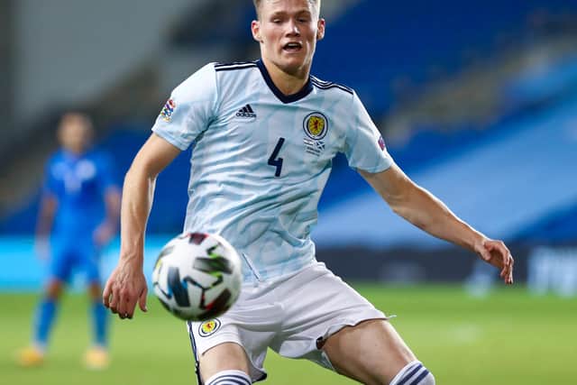 Late physical development means Scott McTominay has been only three years developing as the "man" the Manchester United backs himself to become in the game. (Photo by Seffi Magriso / SNS Group)
