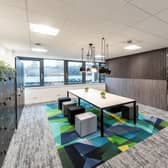 Esson Properties’ plug and play offering at Blenheim Gate in Aberdeen, which has break-out spaces, lounges and sit-down ‘Zoom areas’.