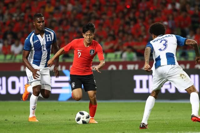 The forward has played 11 times for South Korea.  (Photo by Chung Sung-Jun/Getty Images)