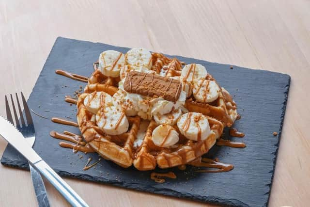 Delighfully Delicious' Lotus Banana waffles