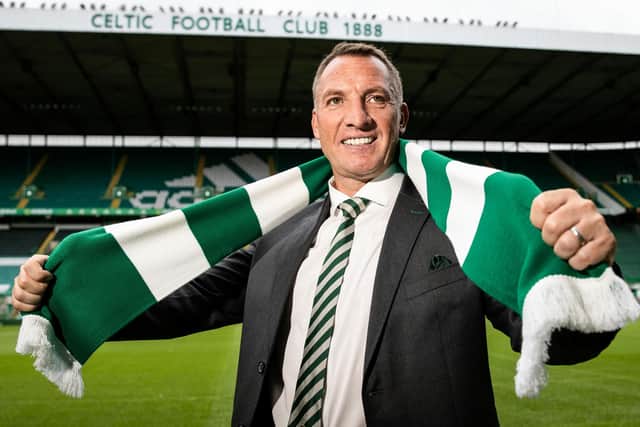 Brendan Rodgers was unveiled as the new Celtic manager for the second time at Celtic Park on Friday. (Photo by Craig Williamson / SNS Group)