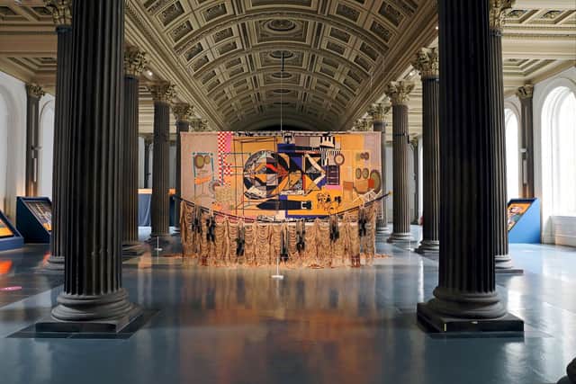 Installation shot of Nep Sidhu's exhibition at GoMA