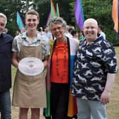 Edinburgh's Peter Sawkins, centre, with the Great British Bake Off judges.