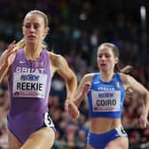 Jemma Reekie competes in the Women's 800 metres heats in Glasgow.