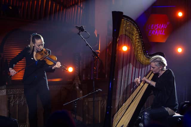Catrin Finch and Aoife Ní Bhriain PIC: Jennie Caldwell