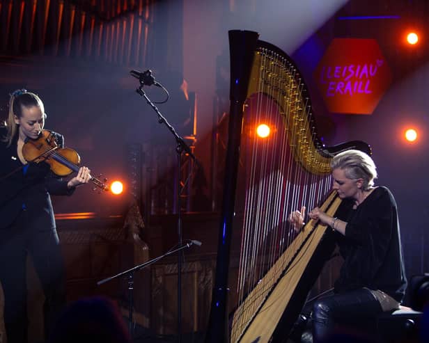 Catrin Finch and Aoife Ní Bhriain PIC: Jennie Caldwell
