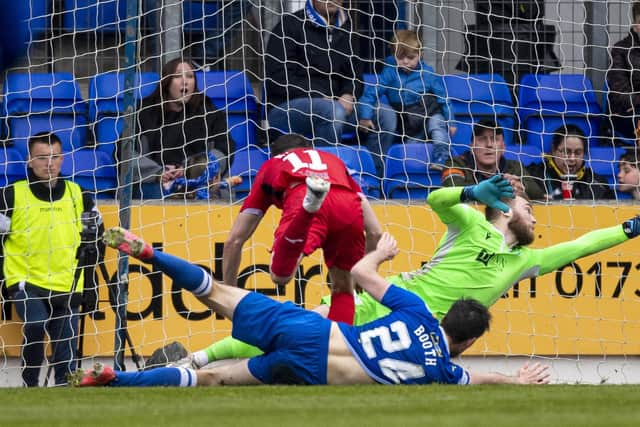 Greg Kiltie scores the opener for St Mirren against St Mirren.