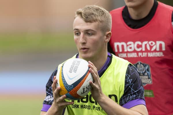 Duncan Munn during a Glasgow Warriors training session at Scotstoun Stadium. (Photo by Ross MacDonald / SNS Group)