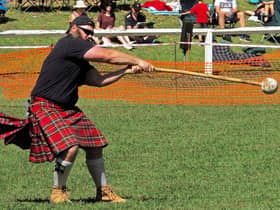 The Highland Games are events held around spring and summer in Scotland and other countries with a prominent Scottish diaspora.