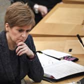 Nicola Sturgeon during the First Minister's Questions session at the Scottish Parliament in Holyrood