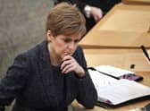 Nicola Sturgeon during the First Minister's Questions session at the Scottish Parliament in Holyrood