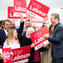 Sir Keir Starmer celebrates the English local election results. Picture: Labour Party