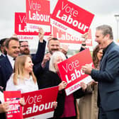 Sir Keir Starmer celebrates the English local election results. Picture: Labour Party