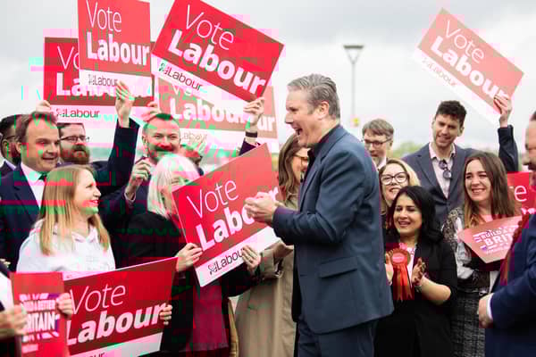 Sir Keir Starmer celebrates the English local election results. Picture: Labour Party
