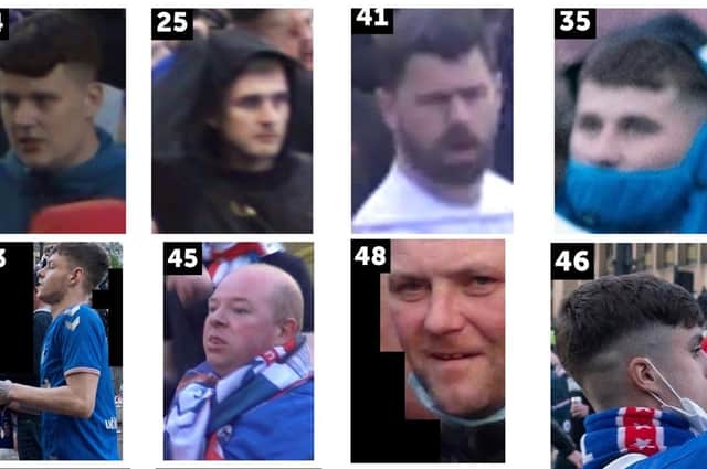 Eight of the further 20 people who Police Scotland has requested information about in relation to Rangers fan celebrations on Saturday May 15.