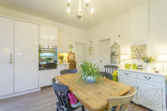 As well as ample space for your appliances, the kitchen also has room for a sizeable breakfast or dining table with chairs. The whole kitchen has a lovely family feel, and is the ideal place to practise your culinary skills.
