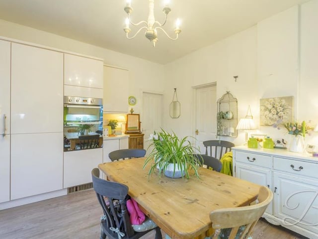 As well as ample space for your appliances, the kitchen also has room for a sizeable breakfast or dining table with chairs. The whole kitchen has a lovely family feel, and is the ideal place to practise your culinary skills.