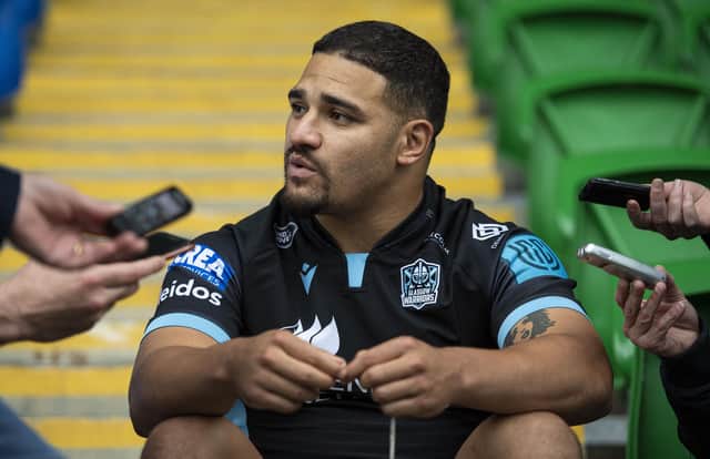 Sione Tuipulotu has enjoyed an impressive first season with Glasgow Warriors. (Photo by Ross MacDonald / SNS Group)