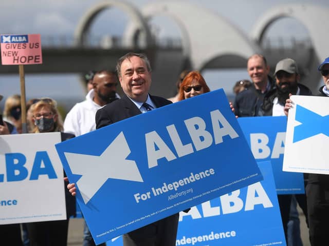 Alba party leader Alex Salmond at an event in Falkirk. Picture: Peter Summers/Getty Images