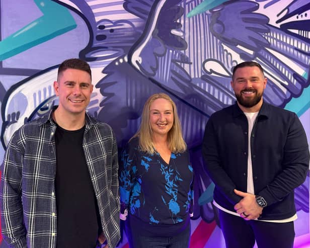 Darren Auld, Lisa Thomson and Paul Duffy of ClearSky Logic, which is headquartered in Edinburgh with an additional operation in Glasgow.