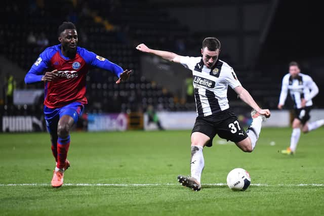 Aberdeen have signed Callum Roberts (right) from Notts County. (Photo by Nathan Stirk/Getty Images)