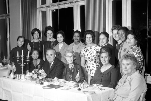 An 'International Night' at the Playhouse Cinema arranged by the Leith Soroptimist Club in October 1965.