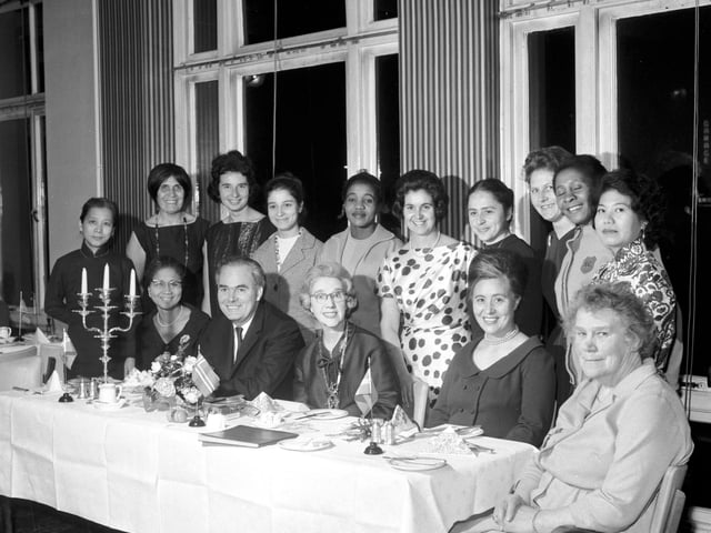 An 'International Night' at the Playhouse Cinema arranged by the Leith Soroptimist Club in October 1965.