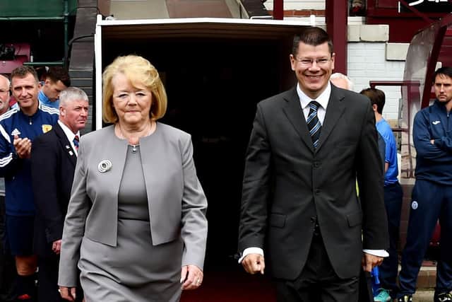 Hearts owner Ann Budge has accused SPFL chief Neil Doncaster of a lack of urgency and leadership.