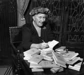 Agatha Christie signs French editions of her books, circa 1950 (Picture: Hulton Archive/Getty Images)