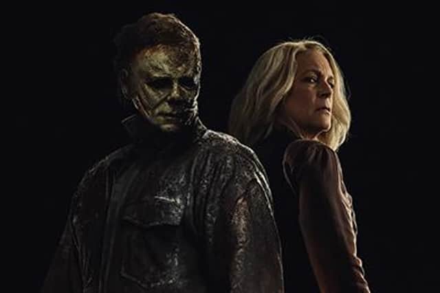 Michael Myers and Laurie Strode are set to face off for the final time this Halloween. Cr: Miramax/Blumhouse Productions