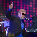 Sir Elton John performing at Radio 2 Live in Hyde Park, London.