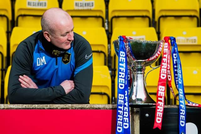 Livingston manager David Martindale is pictured during a media day ahead of the Betfred Cup Final, on February 23, 2021, in Livingston, Scotland.
Martindale was speaking to promote Premier Sports’ live and exclusive coverage of the Betfred Cup final between Livingston and St Johnstone, on Sunday 2.00pm. Premier Sports is available on Sky, Virgin TV and the Premier Player. Prices start from £9.99 per month. (Photo by Ross Parker / SNS Group)