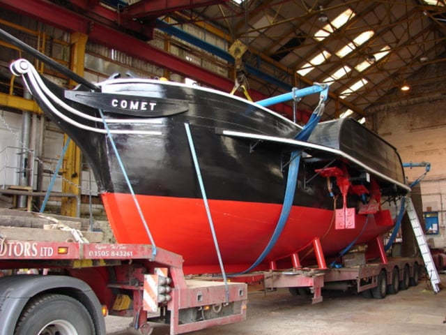 It may have only been 45ft long, but the Comet represented a giant leap forward in shipbuilding technology when launched at Port Glasgow in 1812. The vessel provided the first commercially successful steamboat ferry service in Europe and hinted the era of sailing ships may be coming to an end. The Comet was built for Henry Bell, a Scottish engineer fascinated by the potential of steam power. When his wife became manager of a public baths and hotel in Helensburgh, Bell saw an opportunity to attract customers to the seaside town with a state-of-the-art ferry. The Comet was outclassed by other steamers within four years but had by then secured her footnote in maritime history. A replica of the boat now stands in Port Glasgow town centre.