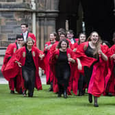 Jubilant Glasgow University graduates - but are too many young people going to university (Picture: John Devlin)