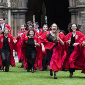Jubilant Glasgow University graduates - but are too many young people going to university (Picture: John Devlin)
