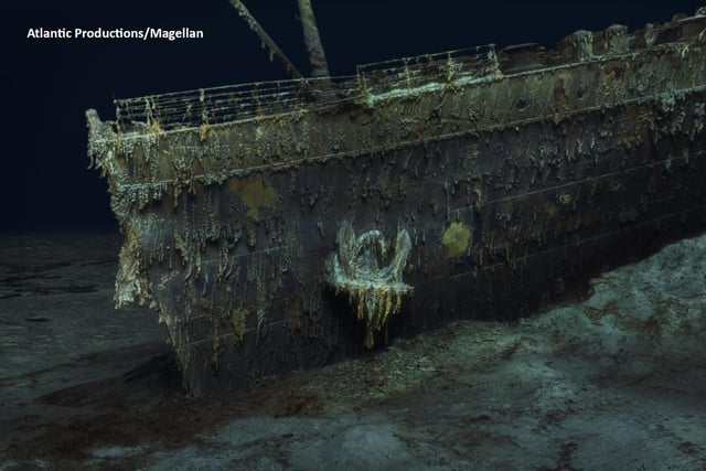 The images confirm how the sea is taking its toll on the wreckage, which is disintegrating on the ocean floor