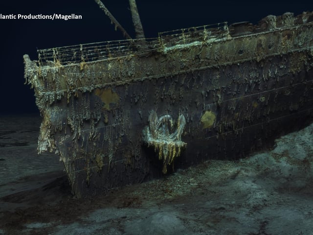 The images confirm how the sea is taking its toll on the wreckage, which is disintegrating on the ocean floor