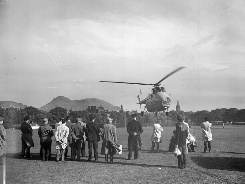 After the snow cleared the Meadows continued to be used for regular dummy helicopter rescue operations - this one pictured on October 8, 1963.