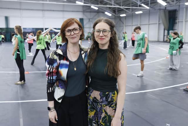 EJ Boyle, left, opening ceremony choreographer and Roxana Cole, show director for the opening ceremony.